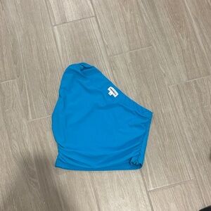 superdown Blue One-Shoulder Top